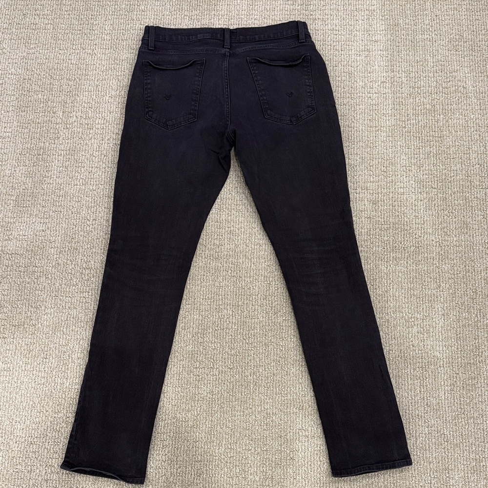 Hudson mens Black Blake 33x34 Denim Jeans slim straight